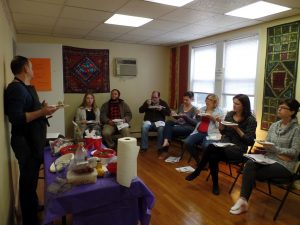 Yummy food sampled while Bob shared cooking tips