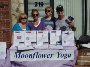 Mary, Dian, Moonflower Yoga owner Nancy, and Ray